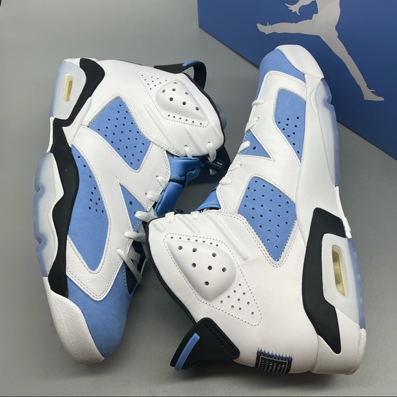 Nike Air Jordan 6 Retro UNC University Blue White Size 12 NEW - Picture 5 of 10
